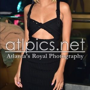 HOUSE OF CB Black bandage belt